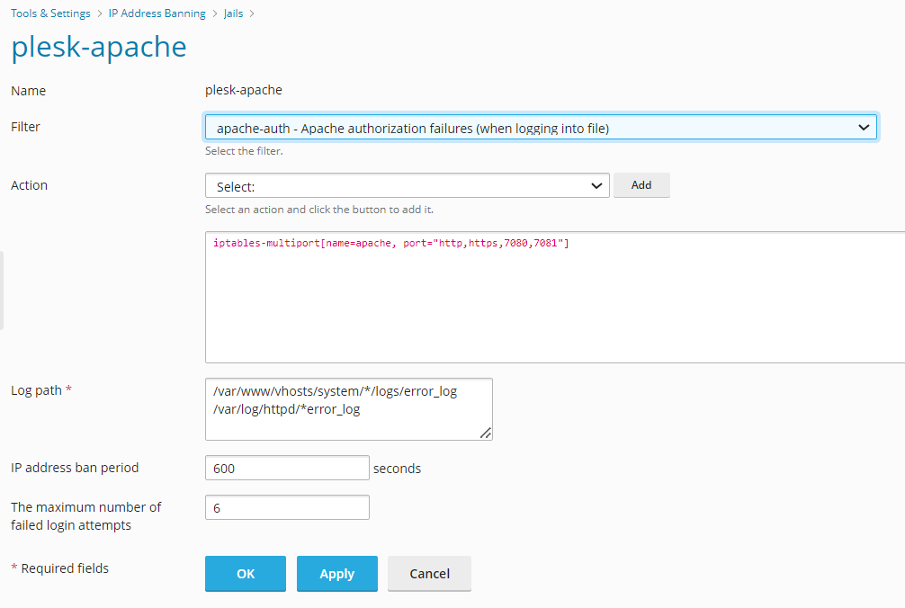 image edit jail settings
