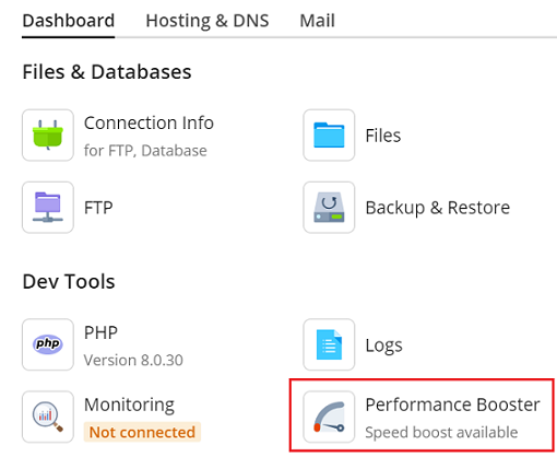 image performance booster domain card