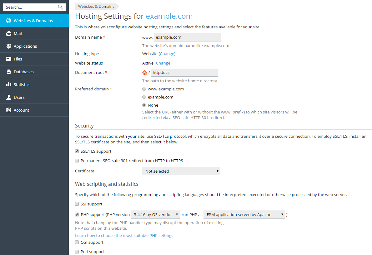 image-Hosting-Einstellungen