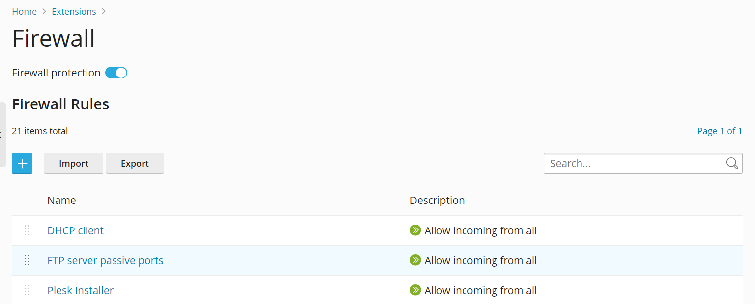 image firewall landing page