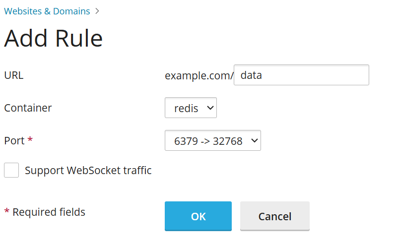 Docker Nginx Rule Configuration