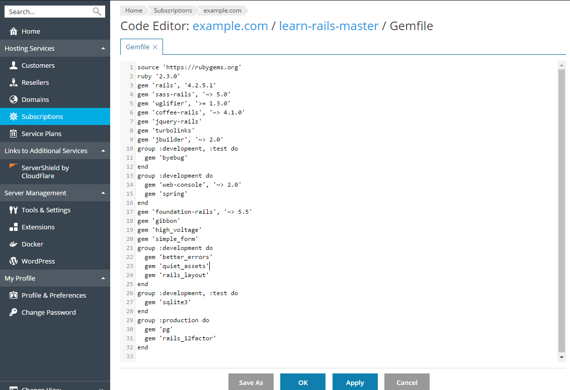 postfix configuration file plesk support