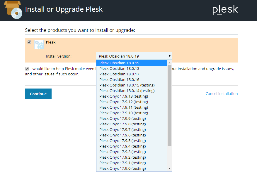  Installing Plesk for Linux Using Installer GUI 77228