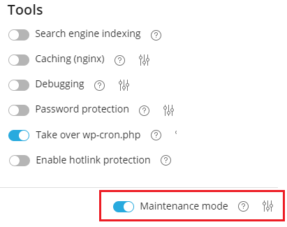 image maintenance mode
