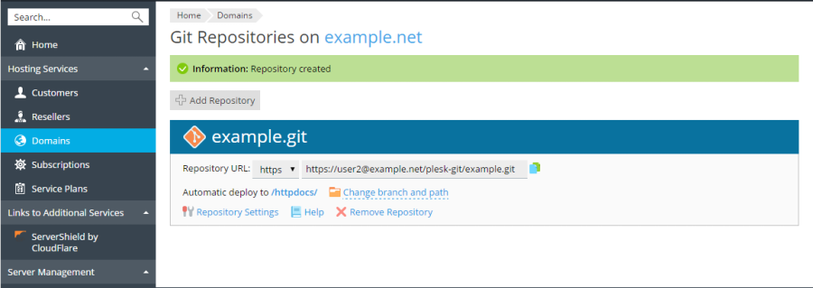 Using a Local Repository | Plesk Onyx documentation
