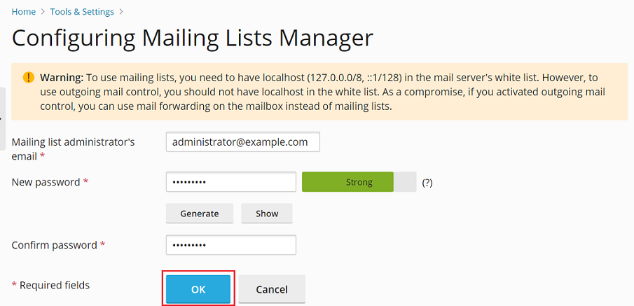 configure mailman2