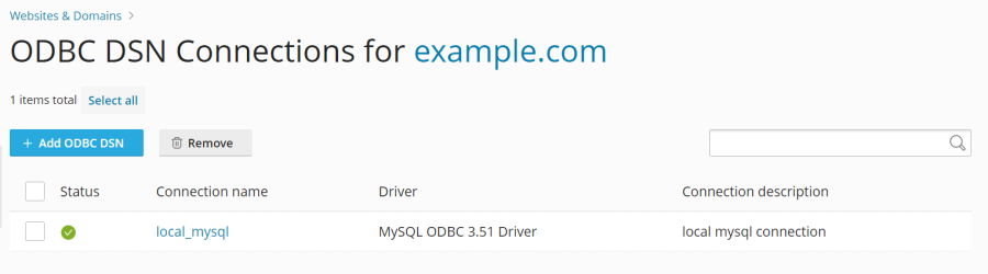 odbc connection