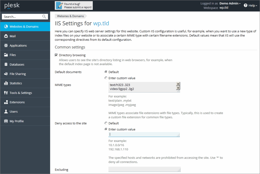 Personalizaci n de la configuraci n de IIS para los sitios web