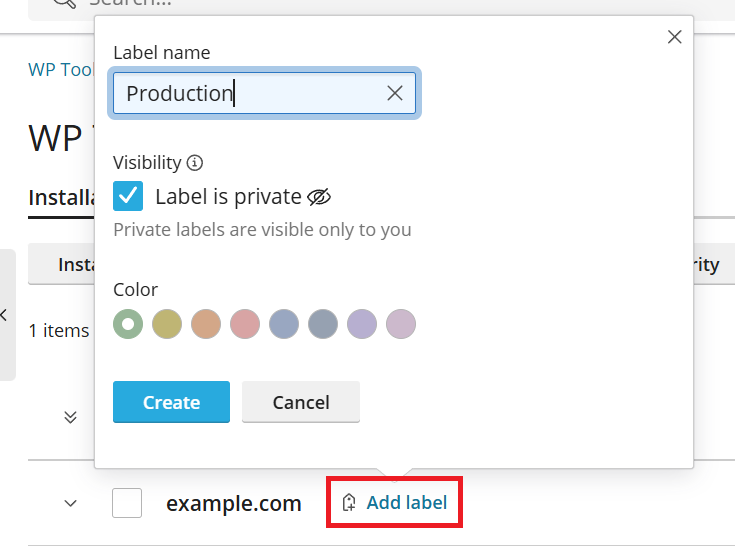 image label