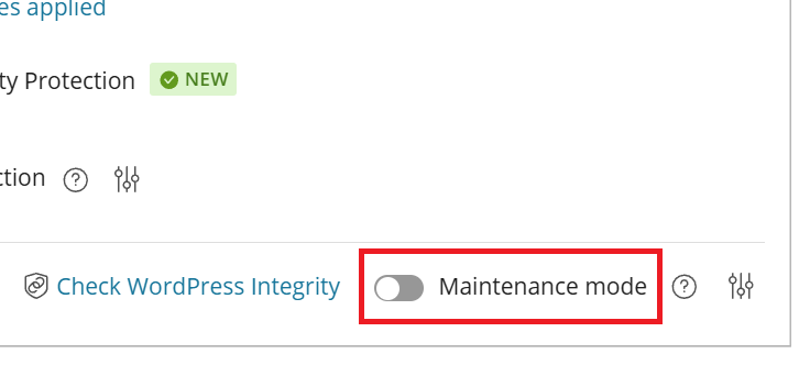 image maintenance mode