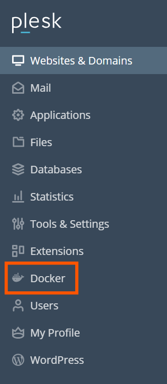 image docker menu