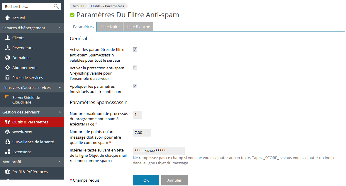 SPAM_filter_setting