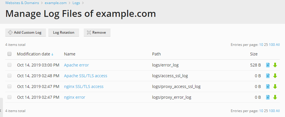image tracked log files