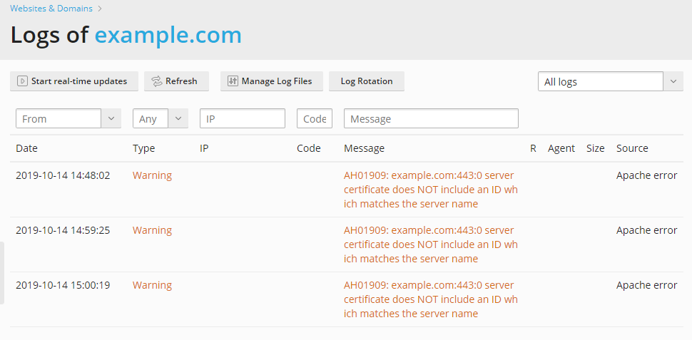 image log browser interface