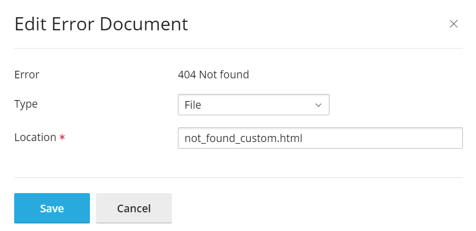 image custom error page file pfw