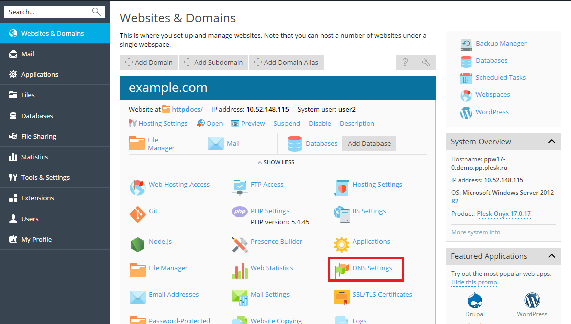 image-DNS-settings