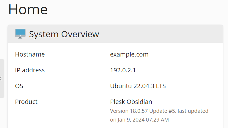 59215 plesk version