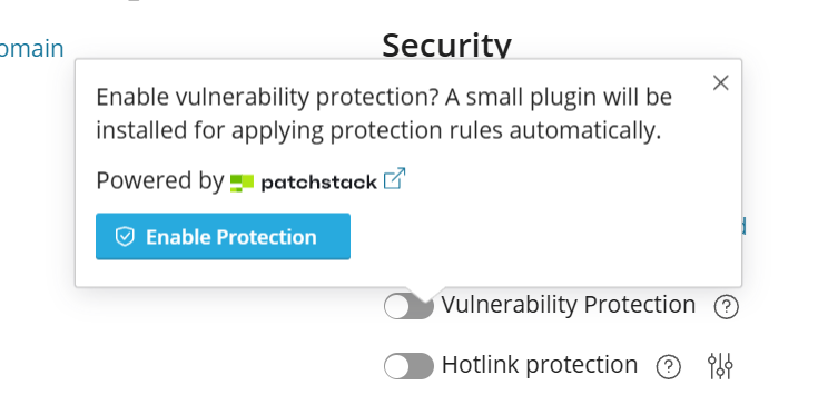 image enable vulnerability protection