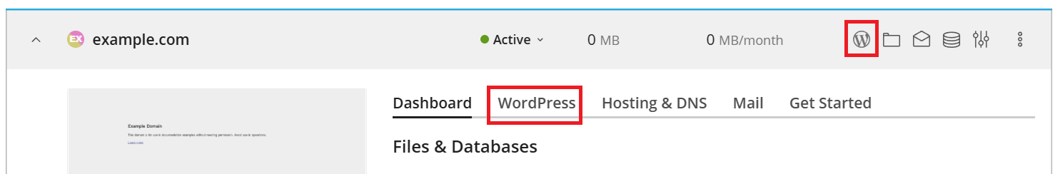 image wordpress domain card