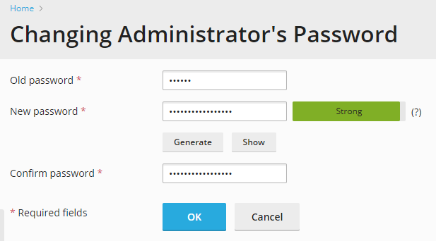パスワードと連絡先情報を変更する | Plesk Obsidian documentation