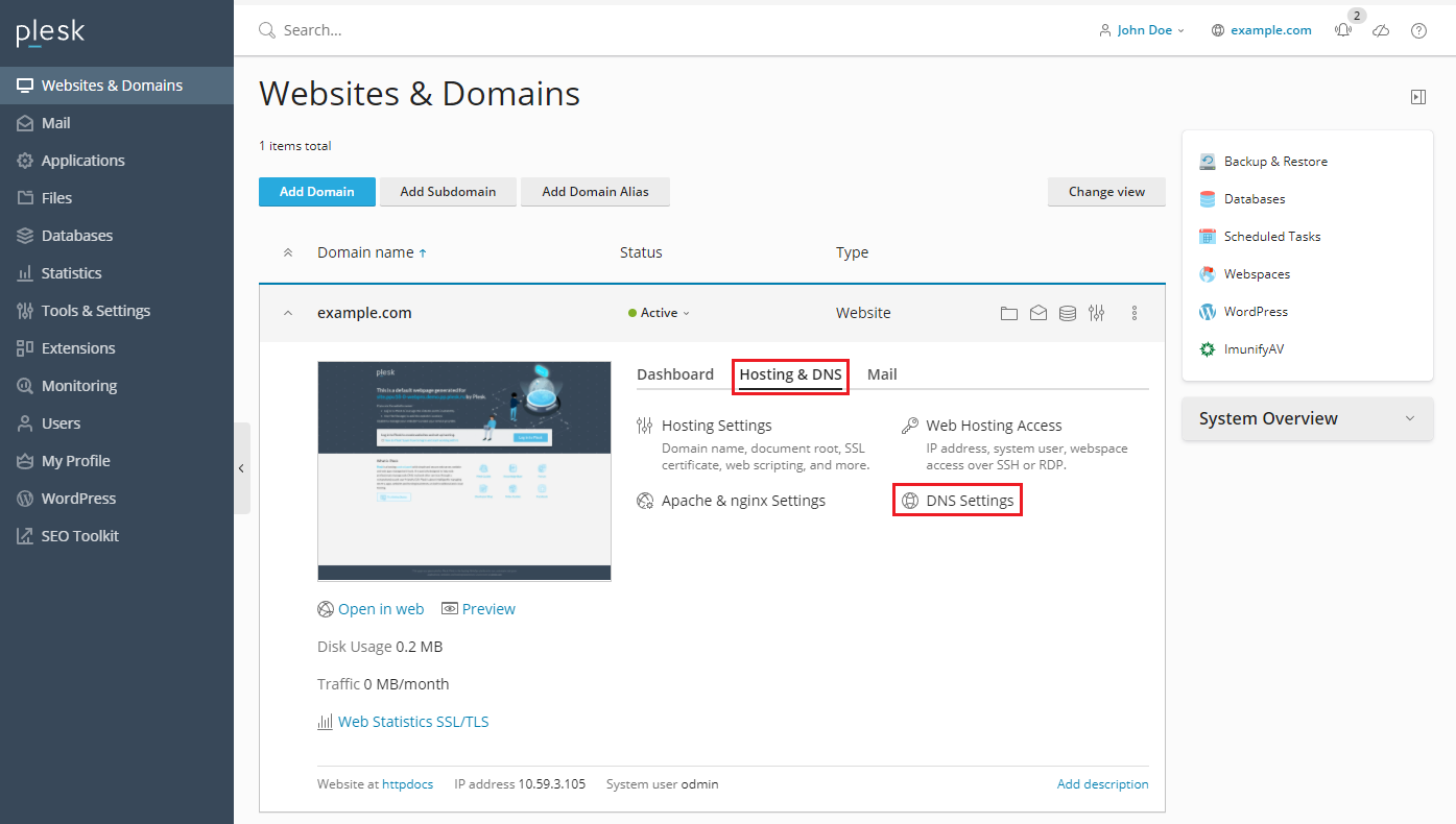 image-DNS-settings