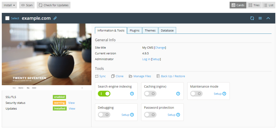 Wordpress Toolkit Plesk Onyx Documentation