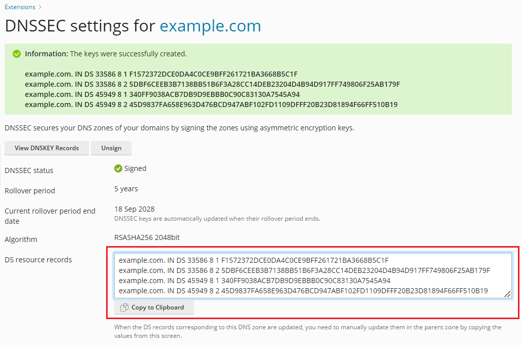 image DNSSEC signing end