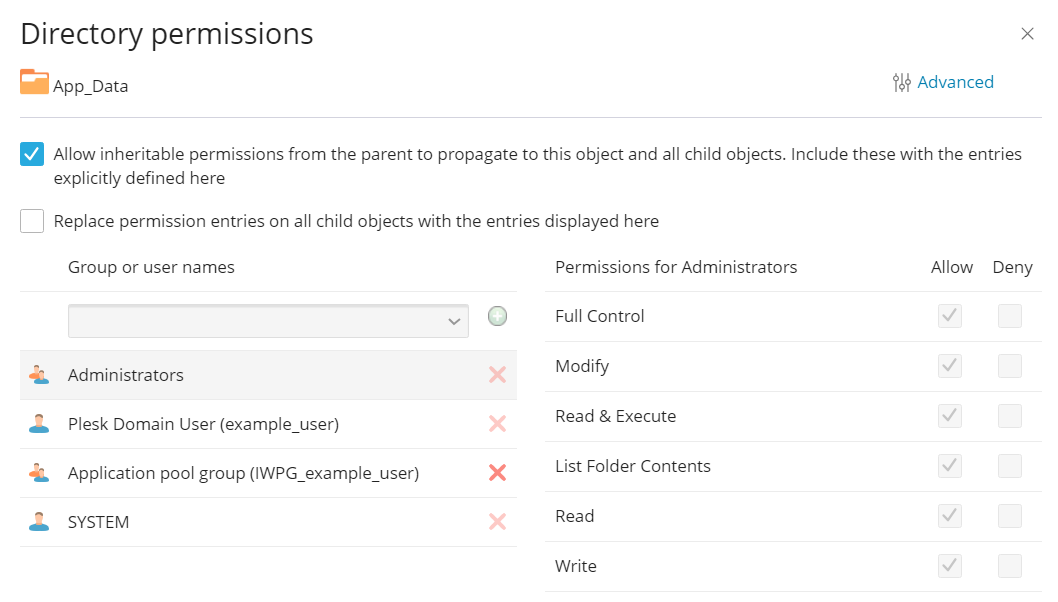 image windows permissions