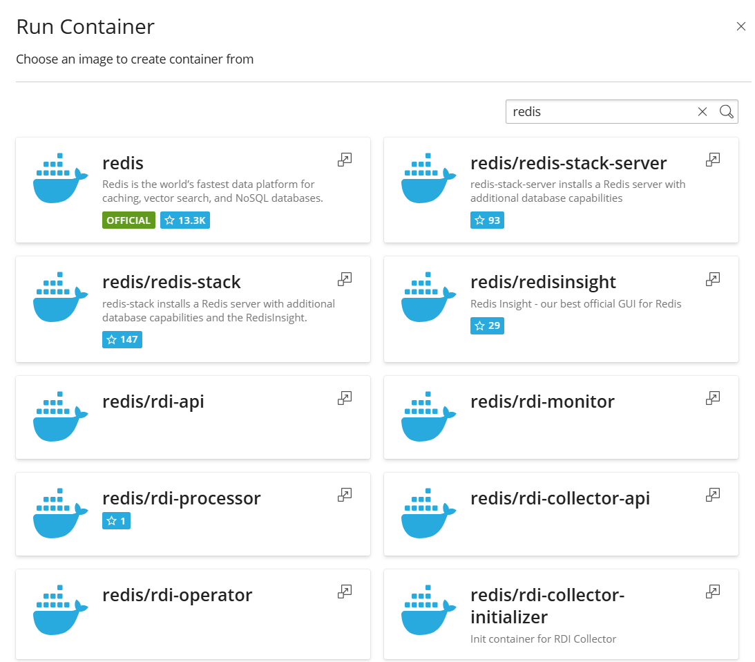 image docker catalog