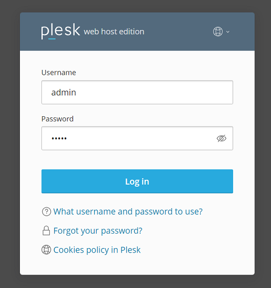image plesk login