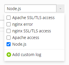 image node js log