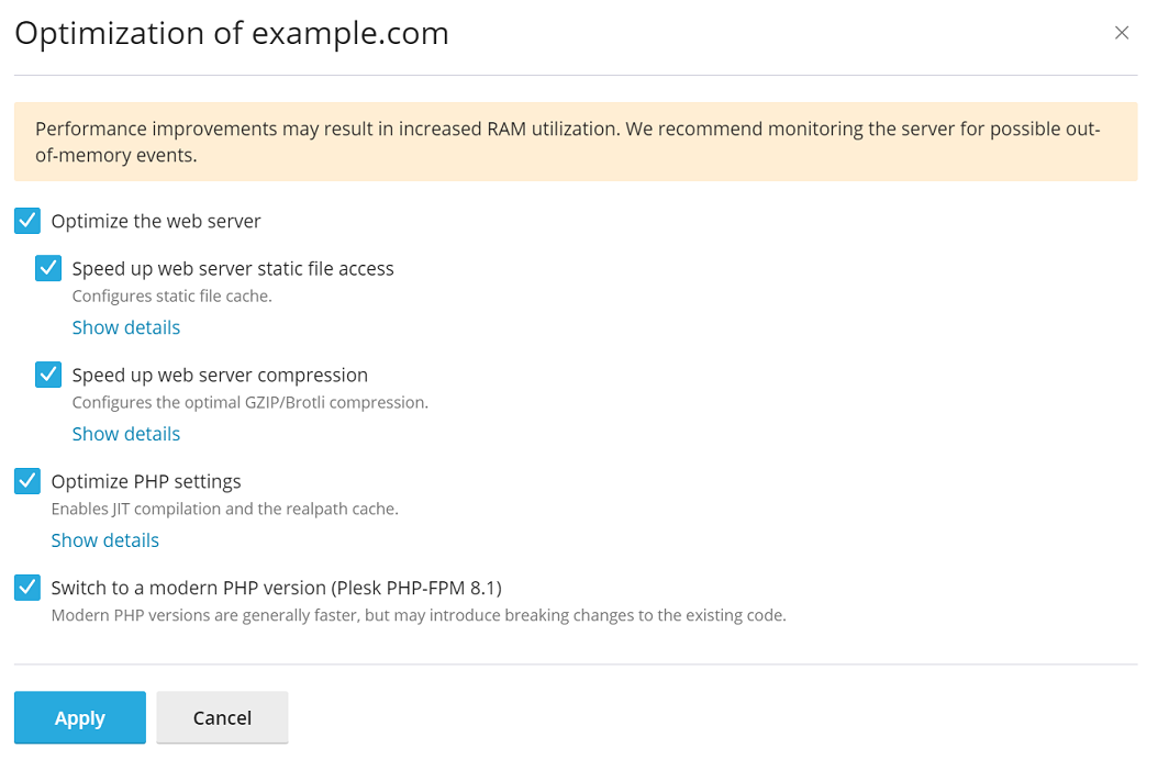 image performance booster