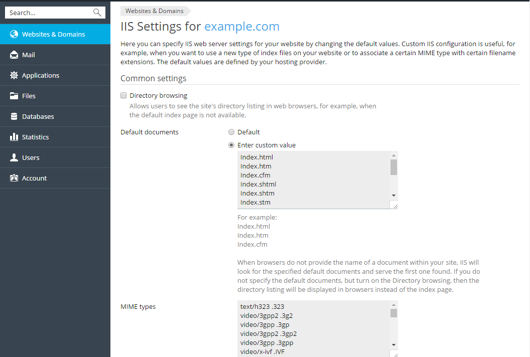 image-IIS-settings